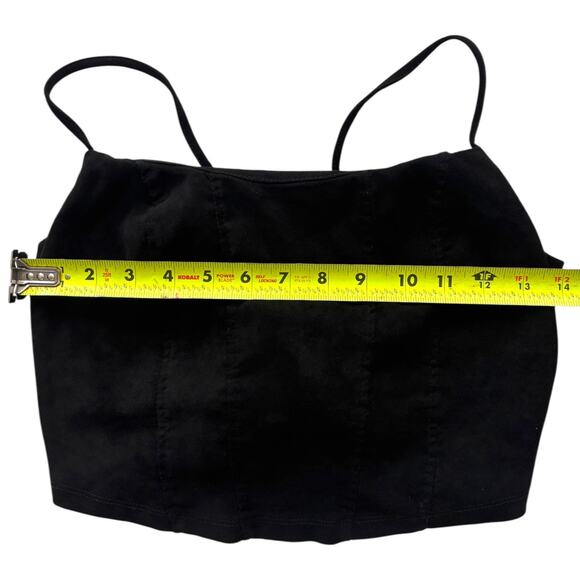 Unbranded lace‑up back corset cami crop top black y2k - Picture 3 of 4